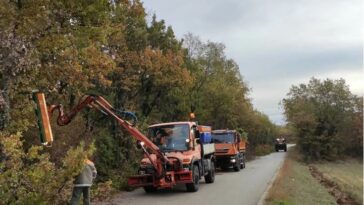 čišćenje rezanje stabala i grana na cesti labinci tar Foto Općina Kaštelir-Labinci