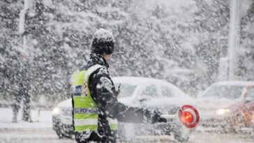 Ilustracija - Foto Policijska uprava istarska snijeg cesta policija mup promet