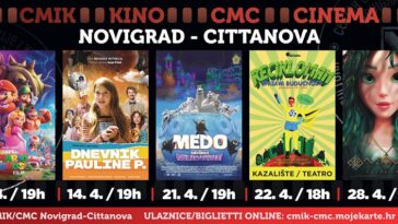 Foto CMIK Novigrad - kino program u travnju 2023.