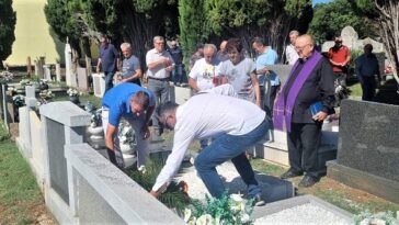 Komemoracija na grobu Stipana Liovića u Funtani