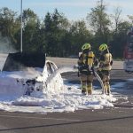 Požar automobila u Žbandaju ispred Plodina - Foto Istra Terra Magica